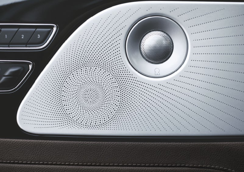 Two speakers of the available audio system are shown in a 2024 Lincoln Aviator® SUV | Gates Ford Lincoln in Richmond KY