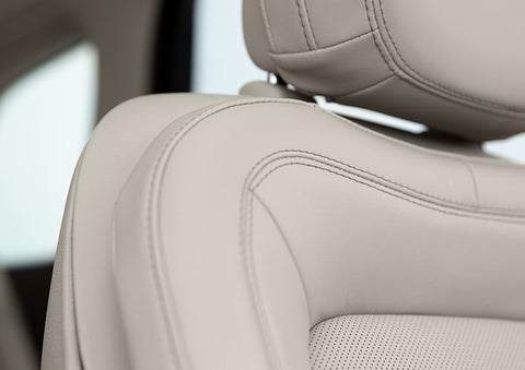 Fine craftsmanship is shown through a detailed image of front-seat stitching. | Gates Ford Lincoln in Richmond KY