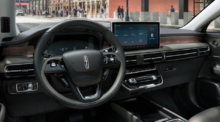 The center display of the 2026 Lincoln Corsair® SUV is showcased with its SYNC® 4 capabilities highlighted. | Gates Ford Lincoln in Richmond KY